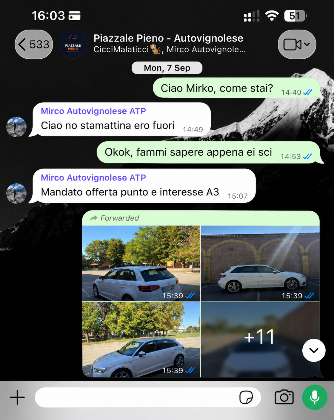 Risultato cliente Piazzale Pieno